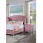 Superbe table de chevet rose avec poignée en acrylique et rangement fonctionnel
