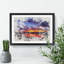 Sunset over Laos Lake - Picture Frame Painting-62808358-62808357