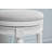 26" White Solid Wood and Fabric Backless Counter Height Swivel Bar Chair-151010880