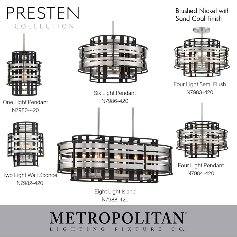 Preston Brushed Nickel Mini Pendant Light