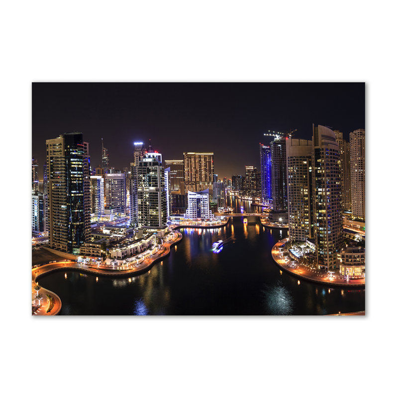 Marina In Dubai - Wrapped Canvas Print