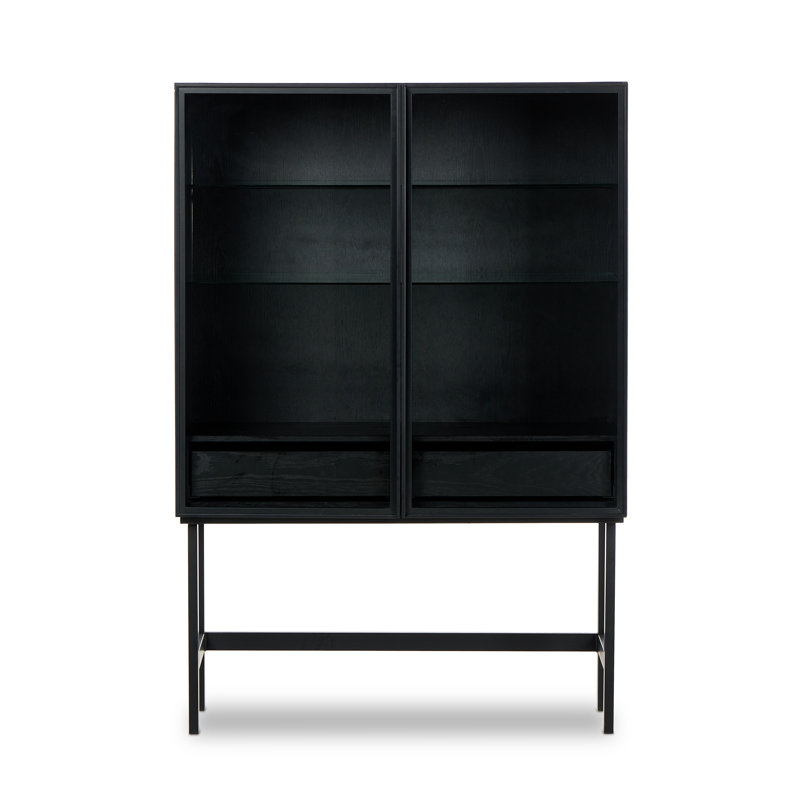 Hayward Cabinet-natural Walnut, Black Oak