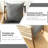 Modern Upholstered Accent Armchair with Paper-Rope Weaving, Grey Linen Fabric-2115048103