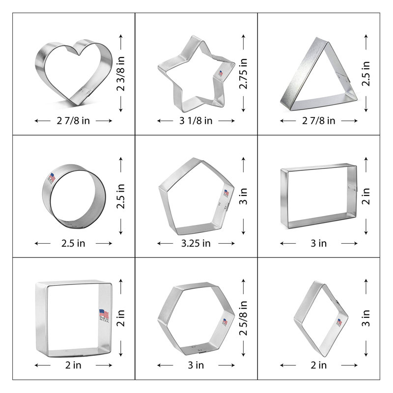 CookieCutter.com 10 -Piece Non-Stick Cookie Cutter