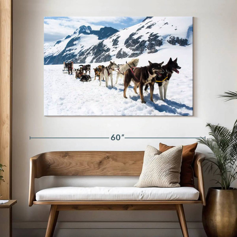 Alaska Dog Sledding, 34" H x 51" W