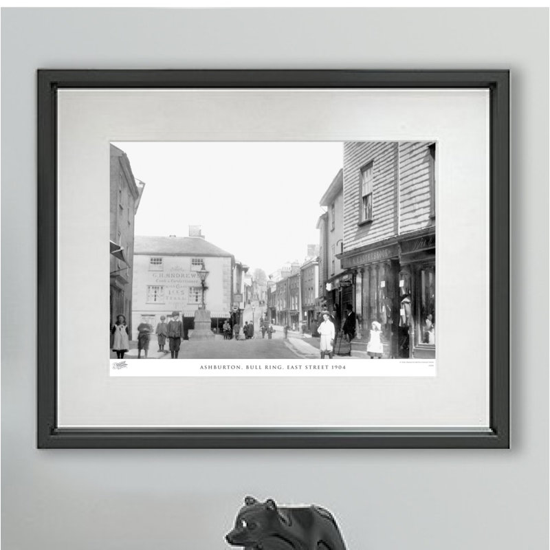 Ashburton, Bull Ring, East Street 1904 - Single Picture Frame Print, 60cm H x 80cm W x 2.3cm D