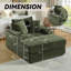 Canapé avec 2 coussins décoratifs et un repose-pieds, Canapé Comfy Sofa-890683758
