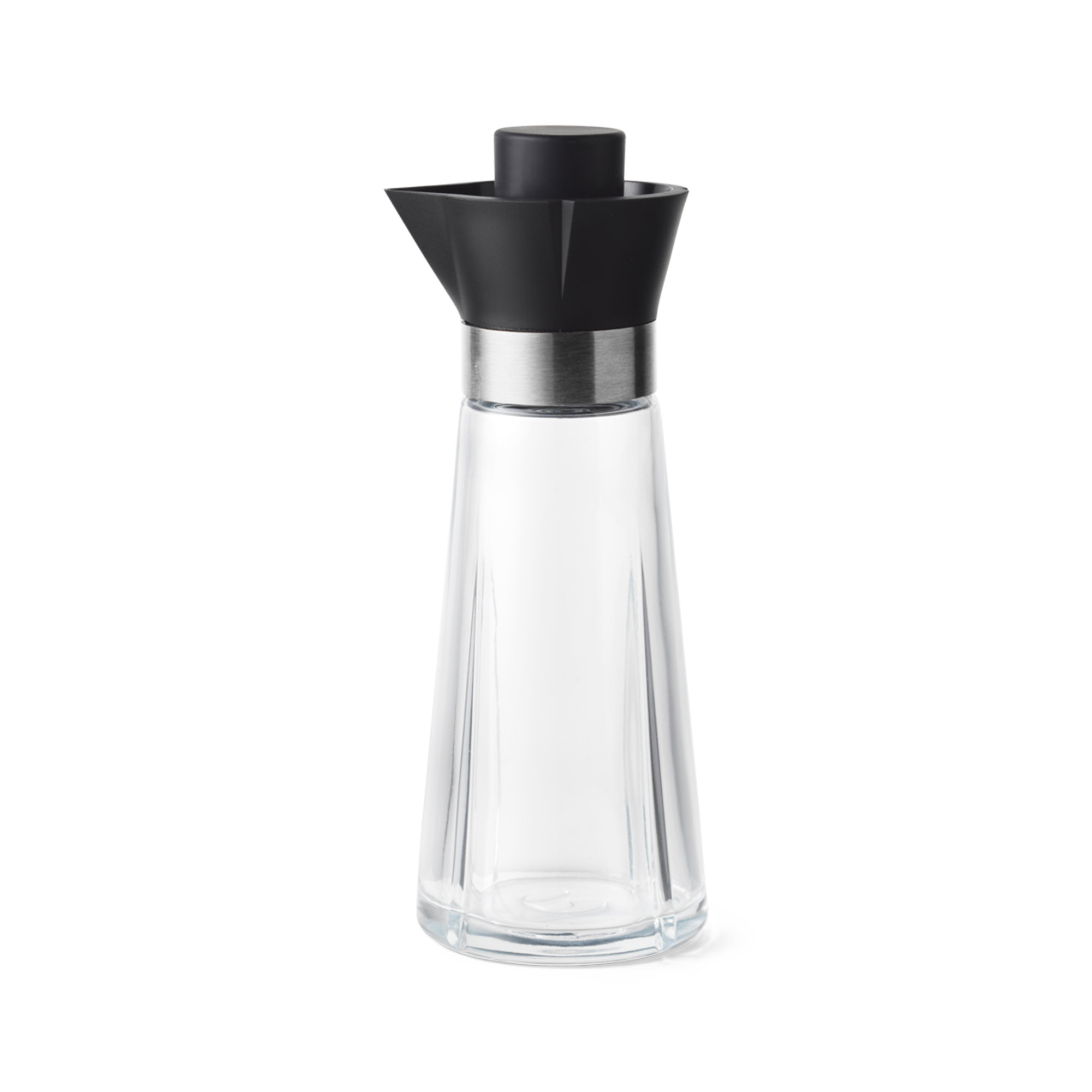 Grand Cru Oil and Vinegar Bottles, Black/Steel/Clear, 8.5 Oz