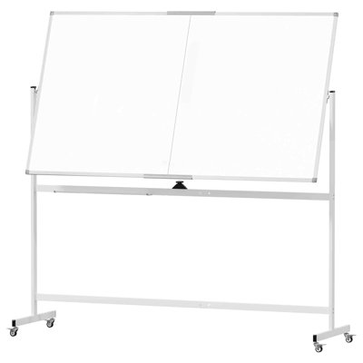 Large Rolling Whiteboard on Wheels, Double-Sided Mobile White Board with Stand, Portable Standing Magnetic Dry-Erase Board Easel for Home, Office, Classroom, or School 