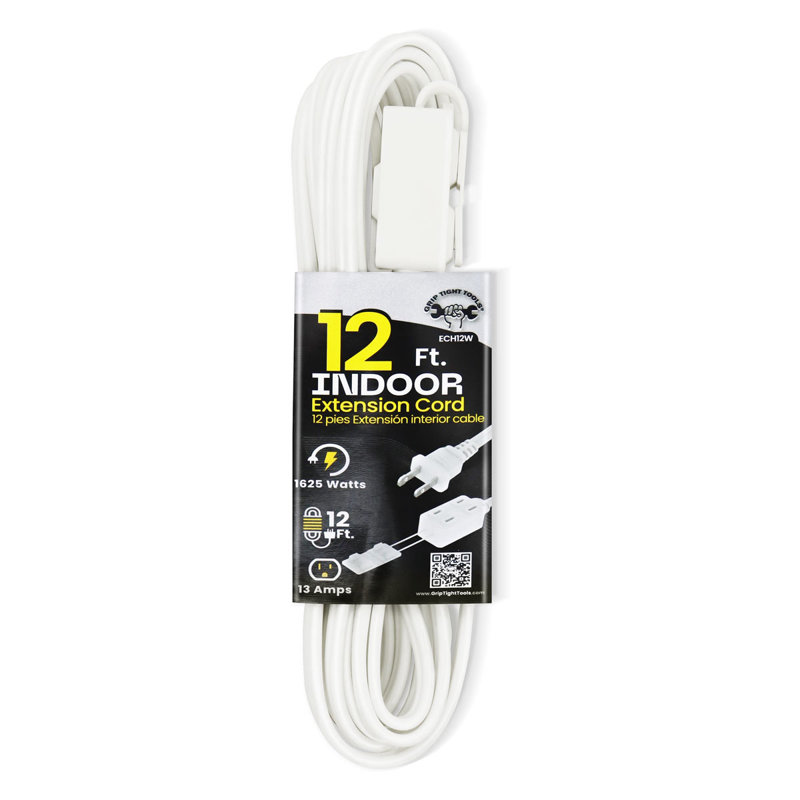 Household Extension Cord, White