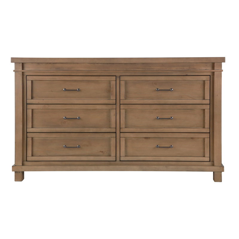Commode double 6 tiroirs Rowan, Sable lavé