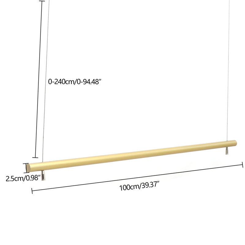 Quamel 39.37'' Metal Wall Mounted Clothes Rack