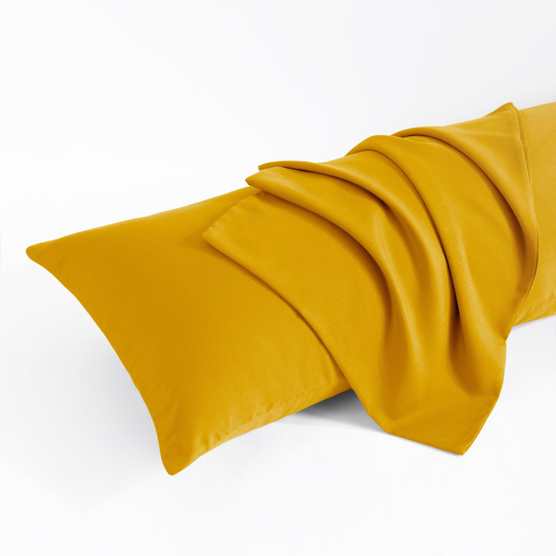 Body Pillow Cover, 1800 Brushed Microfiber Body Pillowcase with Envelope Closure - 20x54 Inches - NTBAY, Ginger