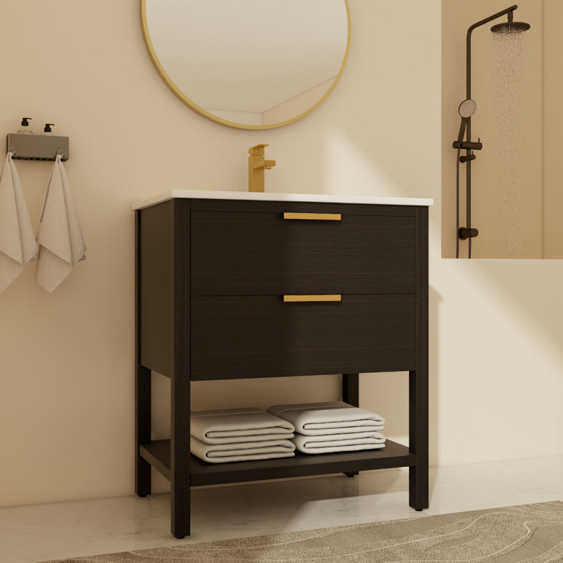 Ensemble de meuble-lavabo simple 30,03 po avec dessus en céramique Mulhouse