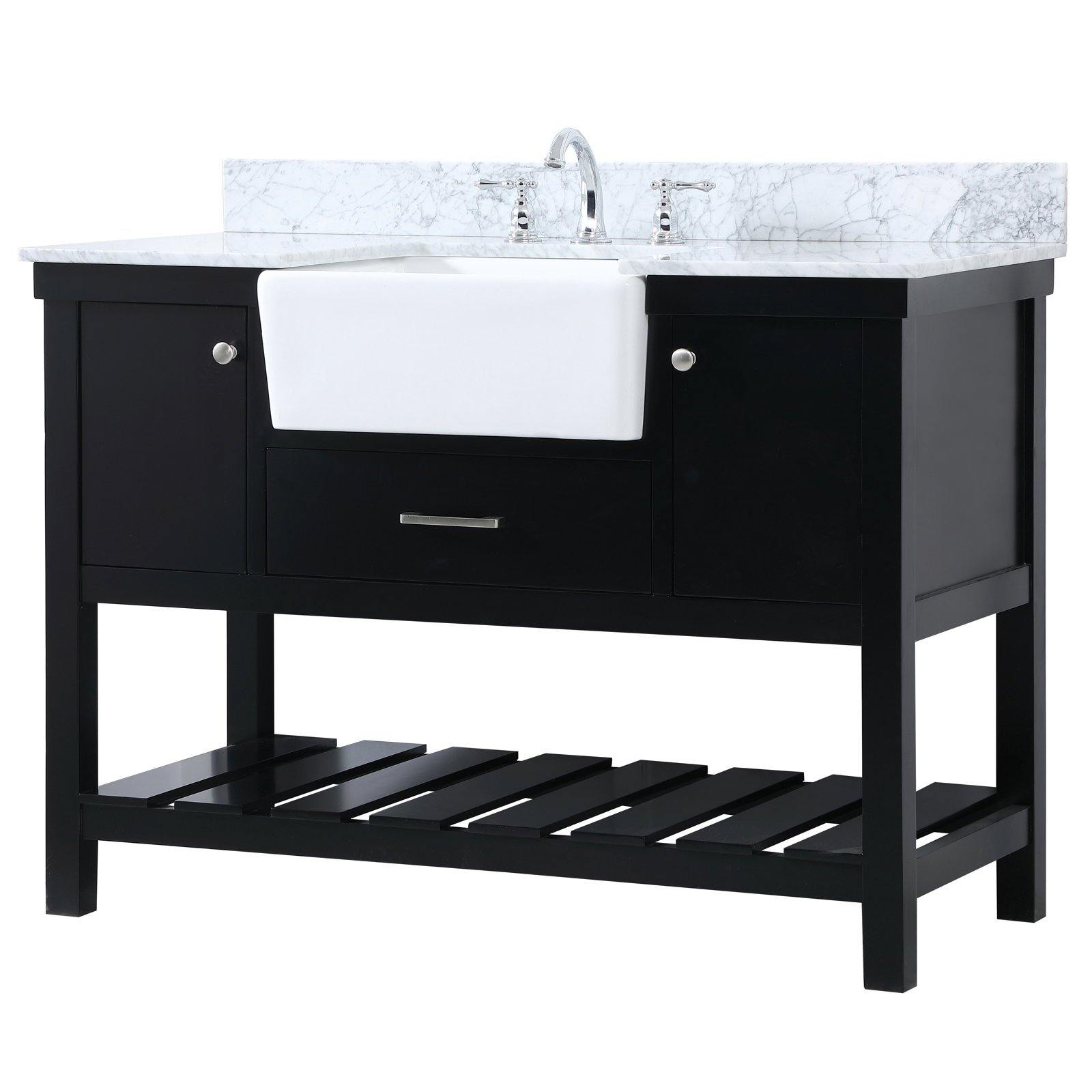 Pelaghia 48'' Single Bathroom Vanity, Black