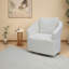 Canapé pivotant moderne à 360 degrés, fauteuil rond avec dossier haut, chaise de chambre à coucher