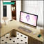 Bureau en L avec chargeur, bureau d'ordinateur avec tiroirs, bibliothèque, éclairage à DEL, bureau d'angle moderne pour le bureau personnel et les jeux