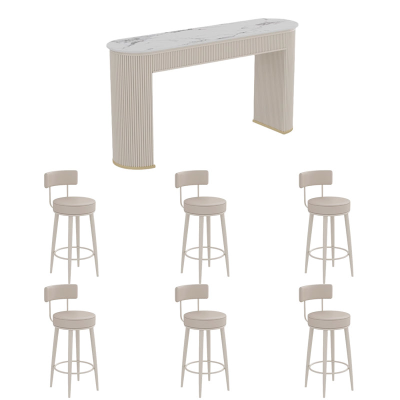 Kissner, Blanc / brun / beige, H 41,3 po x L 78,7 po x l 15,7 po