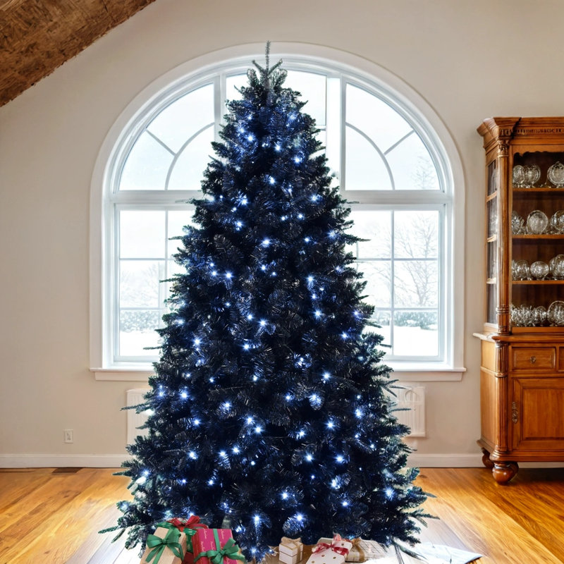 Arbre de Noël Cime 5 pi avec lumières DEL et support en métal stable, 5'