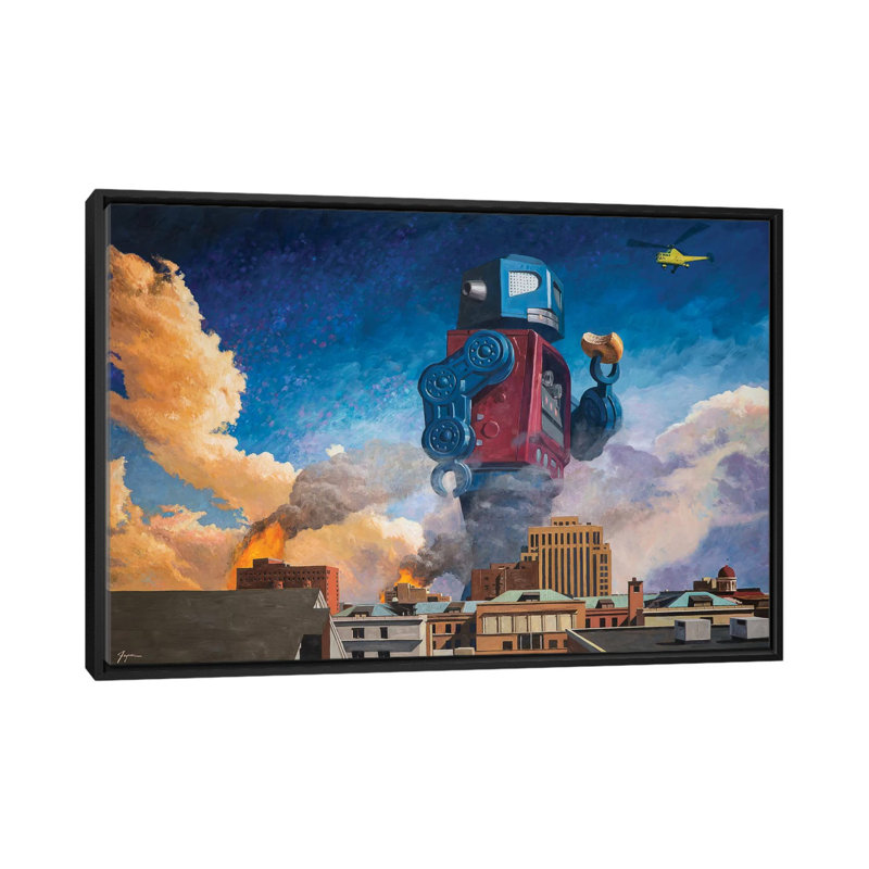 « pause » par impression sur toile Eric Joyner, Toile avec cadre noir, Pas de tapis, H 18 po x l 26 po x P 1,5 po