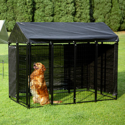 12 Panels Folding Hinges Dog Kennel