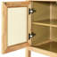Armoire de rangement polyvalente en bois massif de style bohémien contemporain