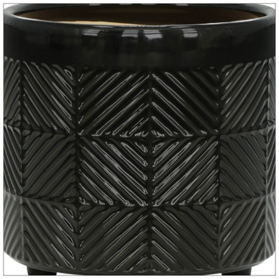 S/2 6/8" TEXTURED PLANTERS