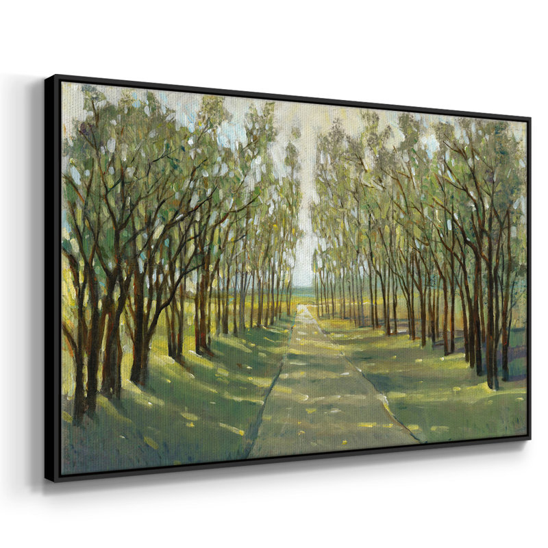 Forest Path encadré sur toile, H 17 po x l 25 po x P 2 po, Noir