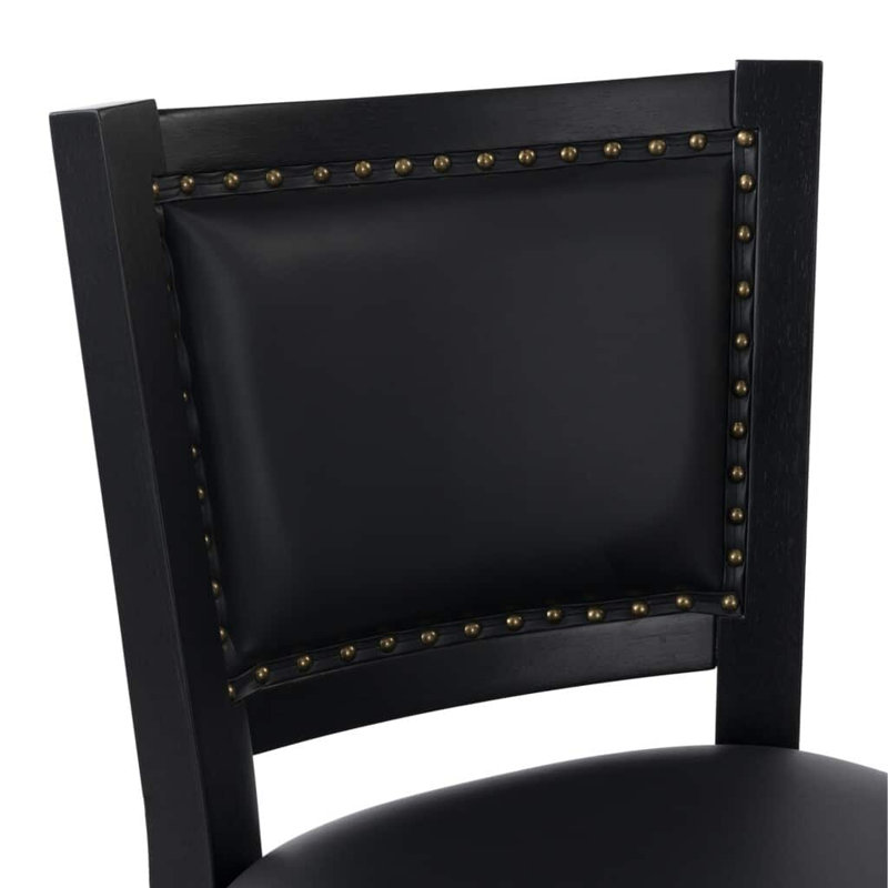 Tabouret de bar et de comptoir Angelja, Tabouret de bar (siège d'une hauteur de 30 po), Noir