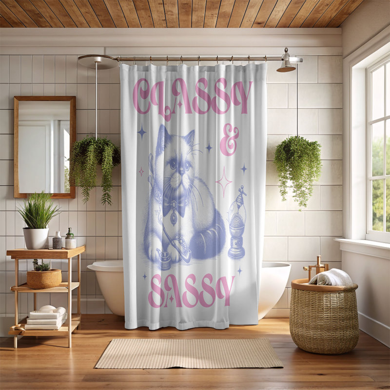 Weisend Shower Curtain, 74" H x 71" W