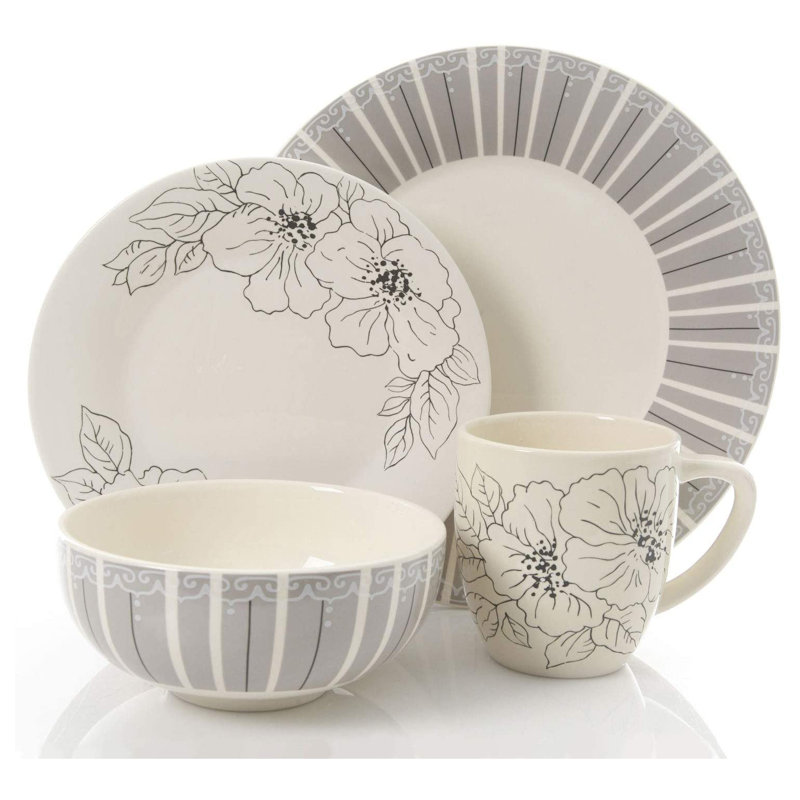 Irona Gates Darey Court 16 Piece Dinnerware Set, Service for 4