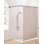 [39 "-68.5"] X [55 "-84.2"] Grande tringle de rideau de douche en coin, réglable en L 90 degrés à angle droit avec tringle à rideau de salle de bain courbée avec 12 crochets et support de plafond