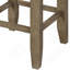 Tabouret à hauteur de comptoir en cuir synthétique gris et chêne (ensemble de 2)