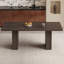 Grande table de salle à manger Mid-Century brune de 66,93 po