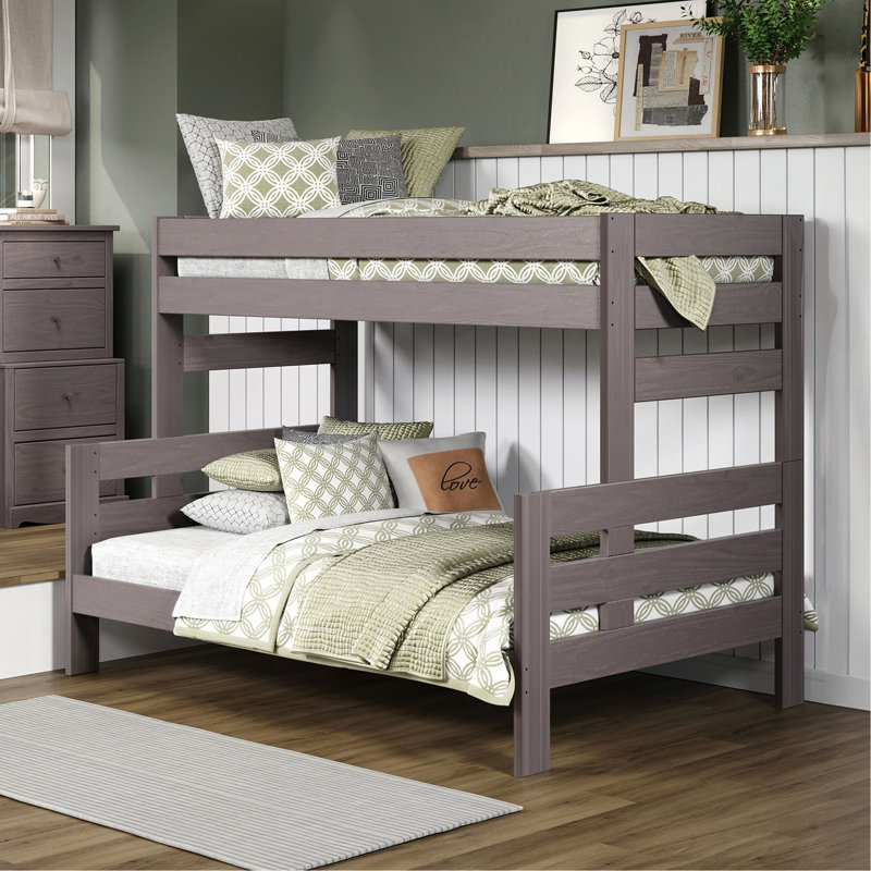  Planches de lit superposé rustique en bois, Gris