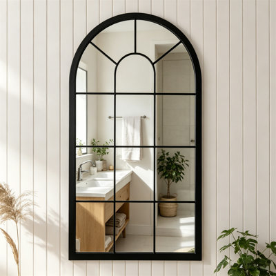 Miroir mural arqué de style campagnard