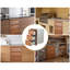 Armoire à tiroirs encastrée triple en acier inoxydable 304, rangement de cuisine d'extérieur l 14,7 po avec panneau latéral pour barbecue-130007657