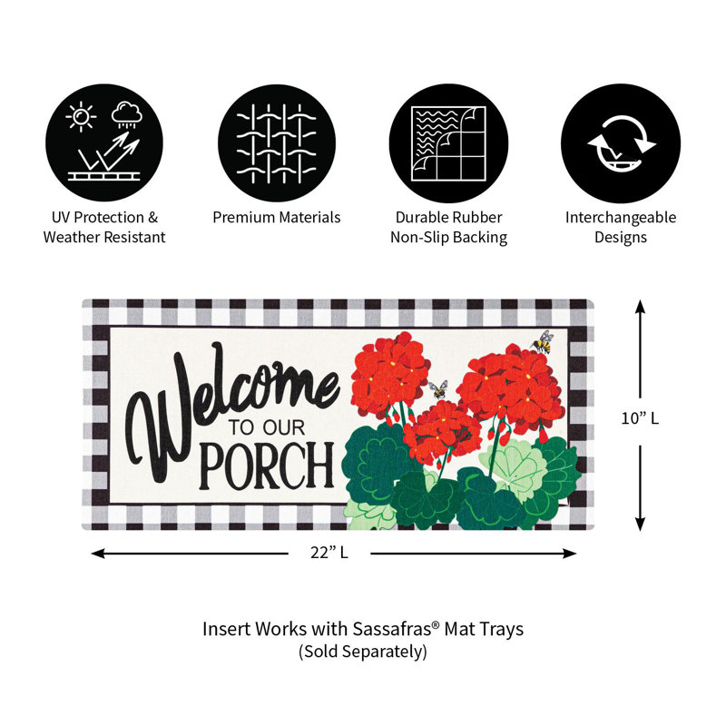Welcome to Our Porch Rubber Outdoor Door Mat