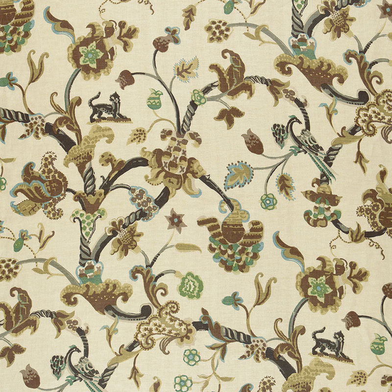 Eastbury Manor Print Fabric, Moonstone