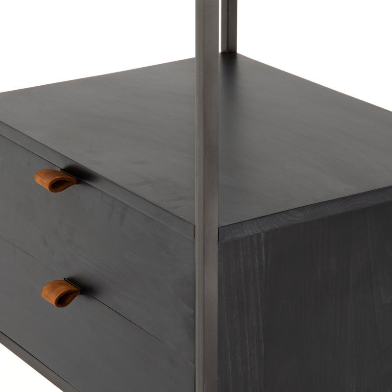 Trey Aasmin Bookshelf - Black Wash Poplar, Black Wash Poplar