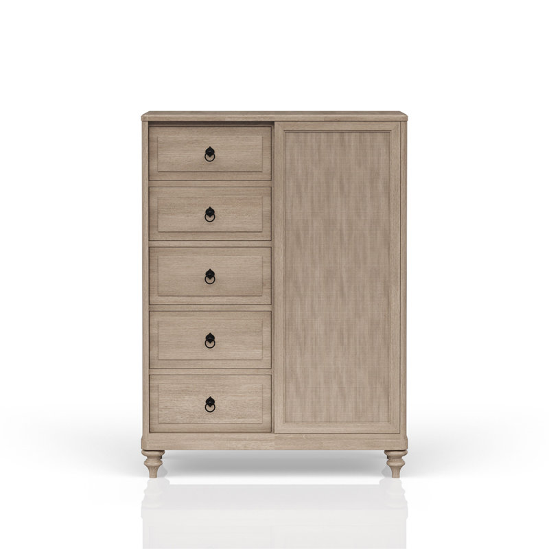 Commode 5 tiroirs finition sable