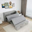 Lit escamotable avec tiroirs de rangement pour chambre d'amis, salon, cadre de lit moderne pour chambre à coucher
