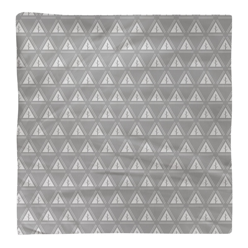 Serviette de coton à arbre minimaliste deux couleurs Barbra, H 0,1 po x l 22 po x P 22 po, Gris, Sergé de coton