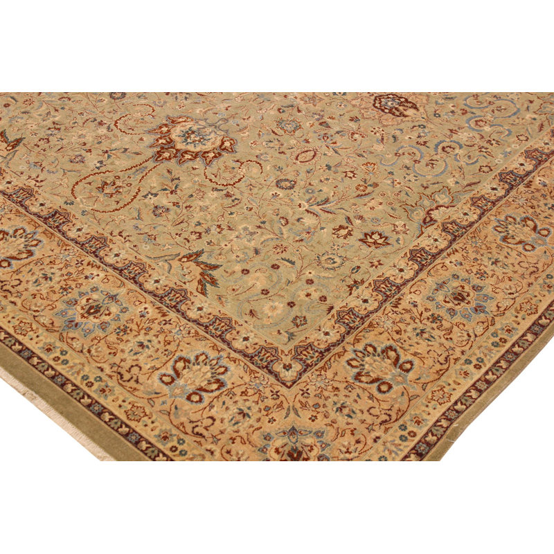 Tapis de zone en laine rouge/brune 8 pi 1 po x 10 pi à main one-of-kind noué la heritage Roby