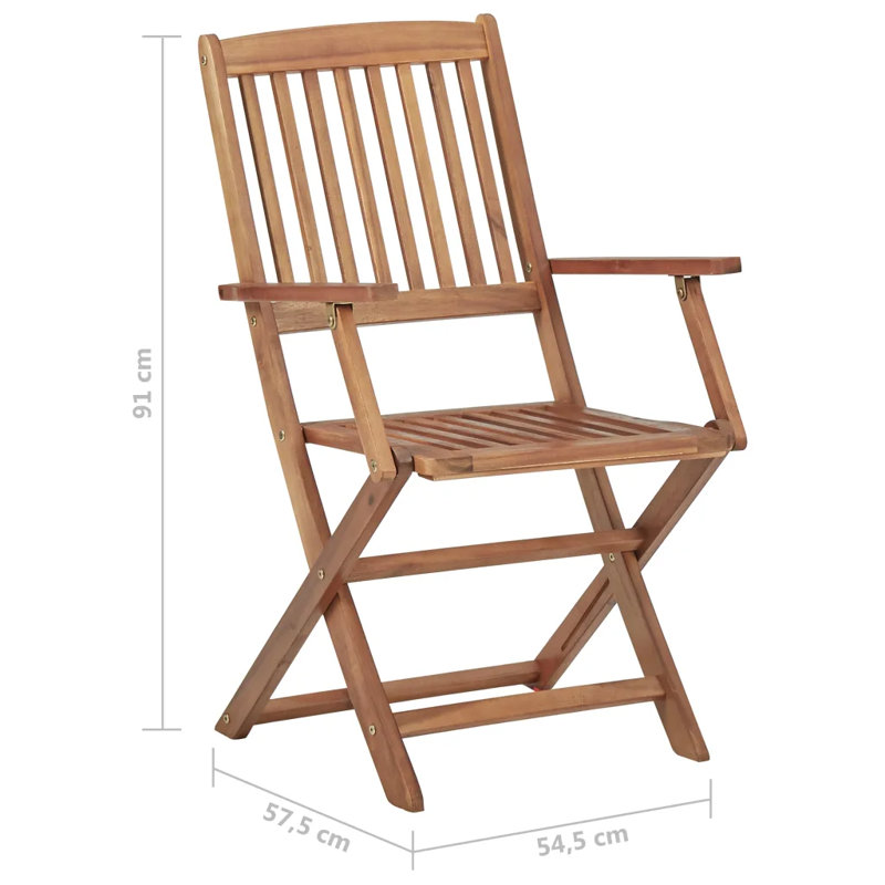 Cadmium Solid Wood Stackable Folding Chair Folding Chair Set