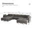 Tremee Velvet Modular Corner Sectional with Ottoman-87232961