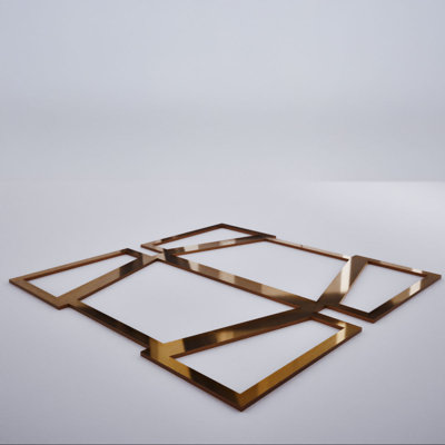 Petits panneaux muraux décoratifs en acrylique Greeley, petit, l 11 3/8 po x H 11 3/8 po x T 1/8 po, miroir bronze