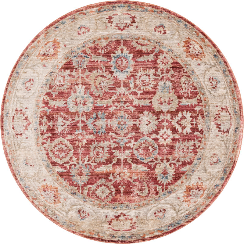 Croasmun Oriental Indoor Rug, Round 5'1"