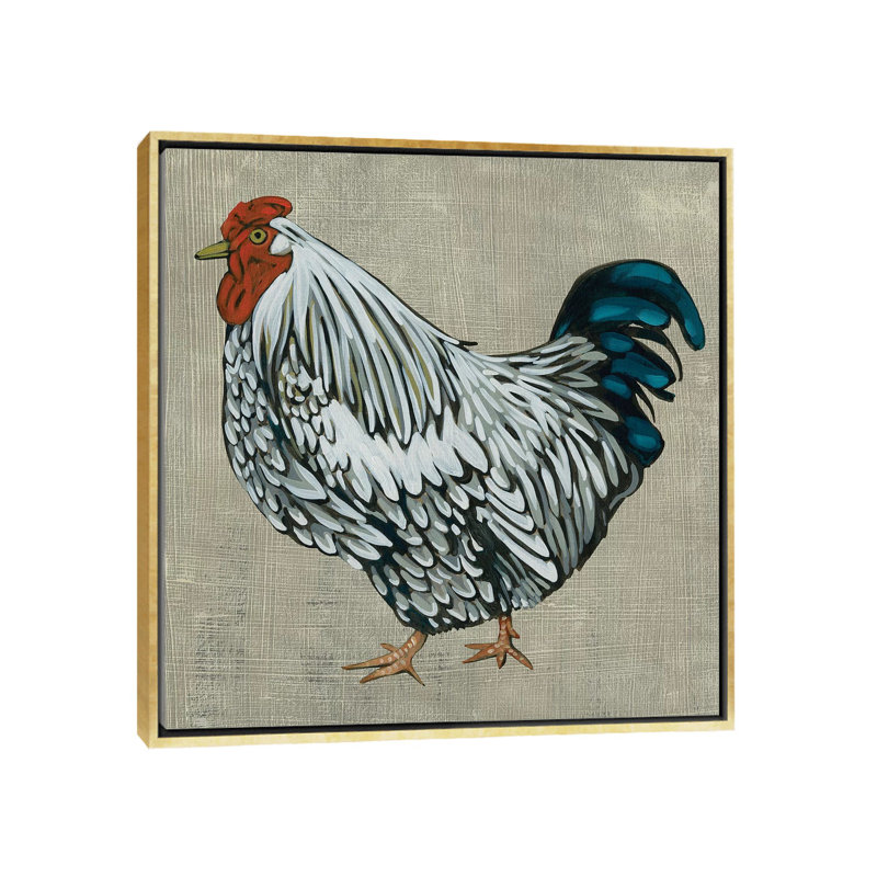 «Roost IV» par Chariklia Zarris - reproduction, Toile encadrée d'or, Aucun mat, H 26 po x l 26 po x P 1,5 po
