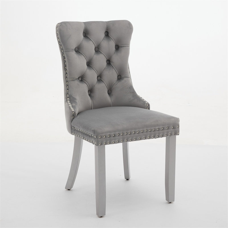 Chaise de salle à manger, Gris clair